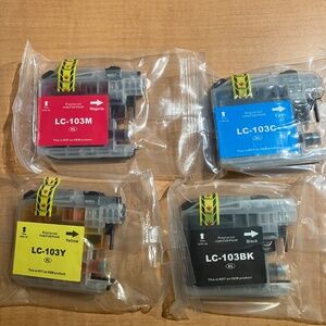 Ink LC103 Set, Usable with Brother printers, Never Opened
